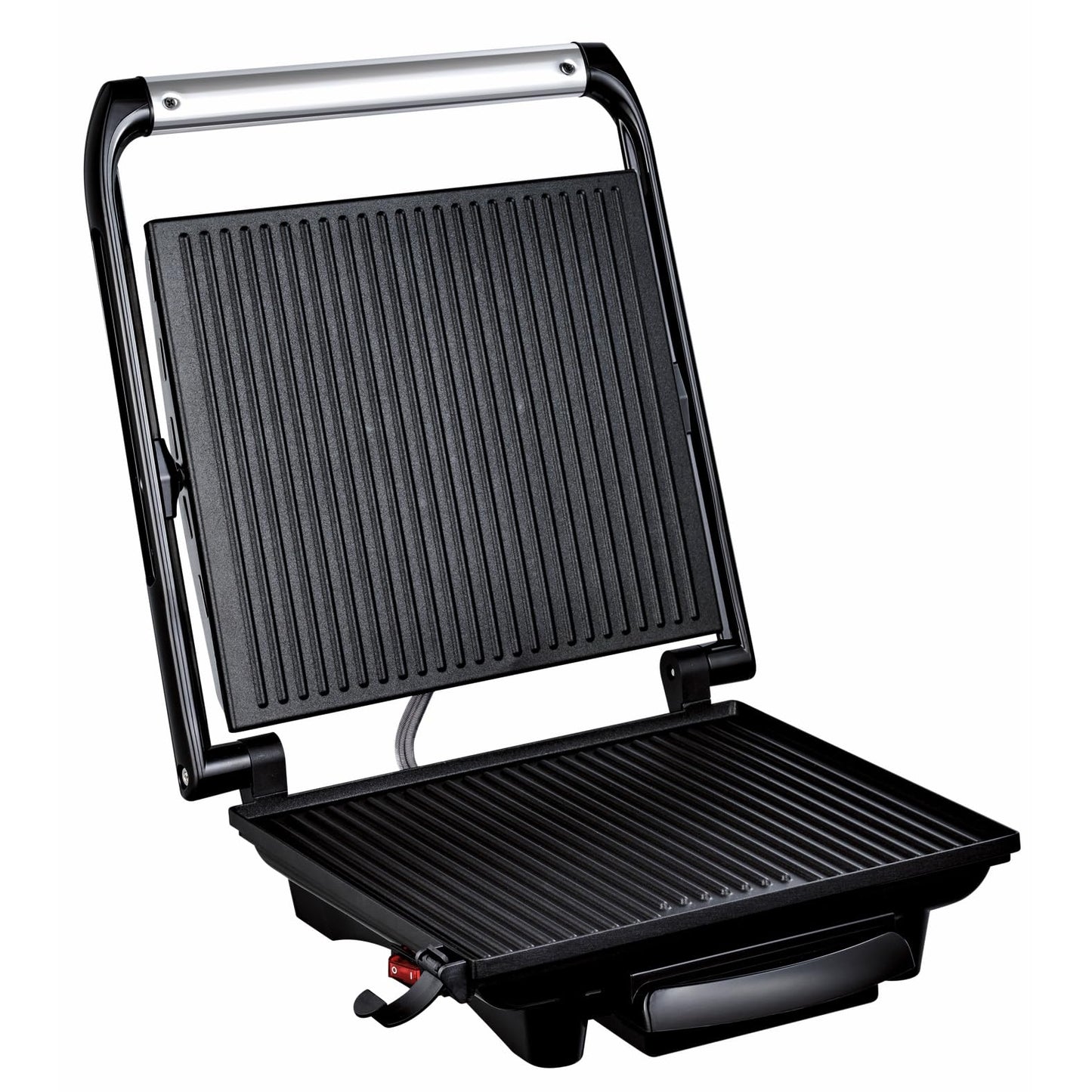 Elektrogrill & Sandwichtoaster – Antihaft, 2000W, Edelstahl/Schwarz