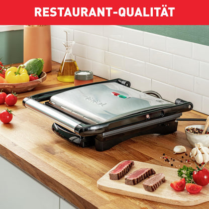 Elektrogrill & Sandwichtoaster – Antihaft, 2000W, Edelstahl/Schwarz