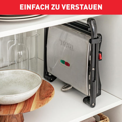 Elektrogrill & Sandwichtoaster – Antihaft, 2000W, Edelstahl/Schwarz